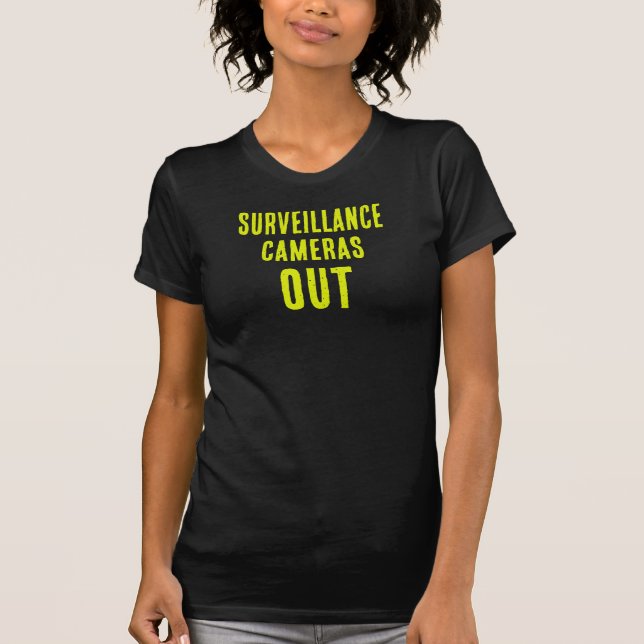 T-shirt för kvinnors övervakningskameror (Framsida)