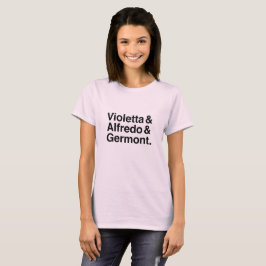 T-shirt för La traviata-tecken