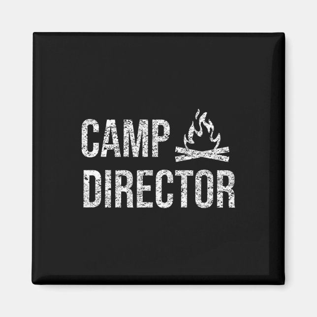 T-shirt för lägerledare - present med campingdesig magnet (Framsidan)