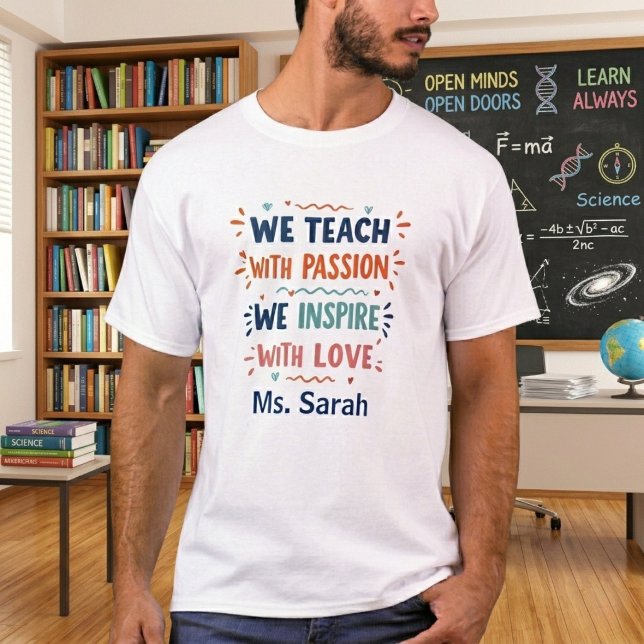 T-Shirt för lärare med inspirerande fras - present (Skapare uppladdad)