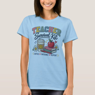 T-Shirt för lärarens överlevnadskit, rolig t-shirt