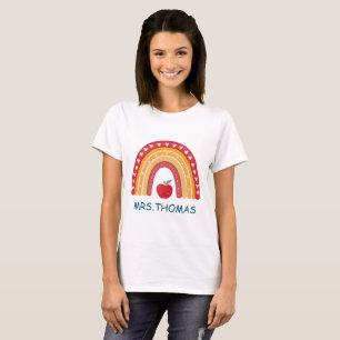 T-Shirt för läraruppskattning – Krita regnbåge nam