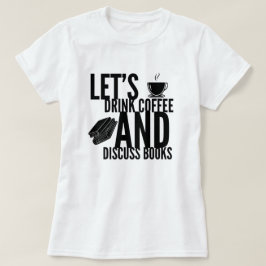 T-shirt för läsning av kaffeböcker