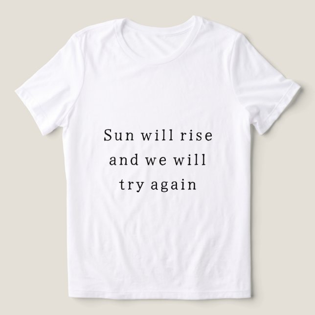 T-shirt för livets motivation (Design Framsida)