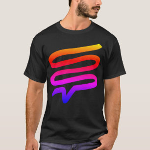 T-shirt för logotyp av radiomönsgradient för telep