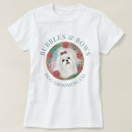 T-shirt för malteserhundar salong