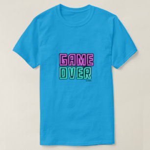 T-shirt för män Game Over Neon Gamer