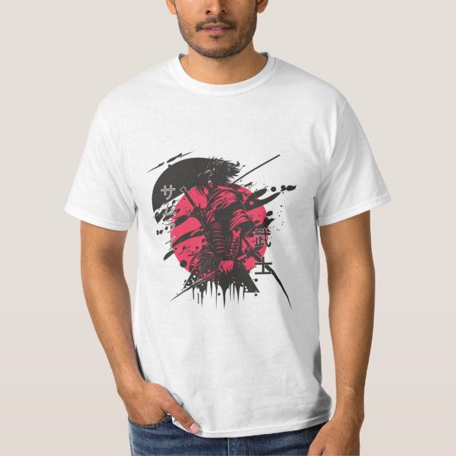 T-shirt för män i japansk anime-stil (Framsida)