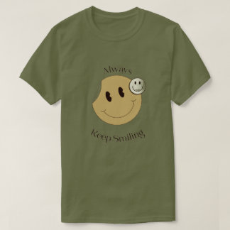 T-Shirt för män Keep Smiling grafiska T-shirts