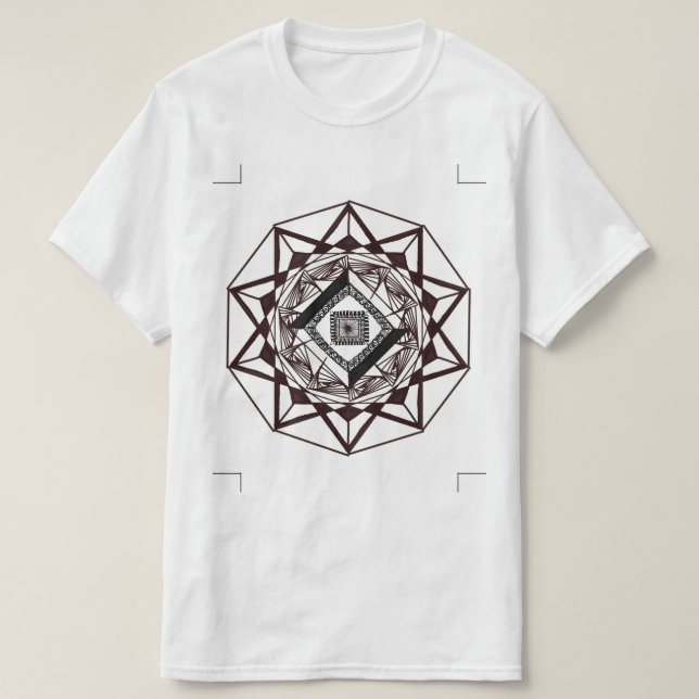 T-shirt för män mandala konst (Design framsida)