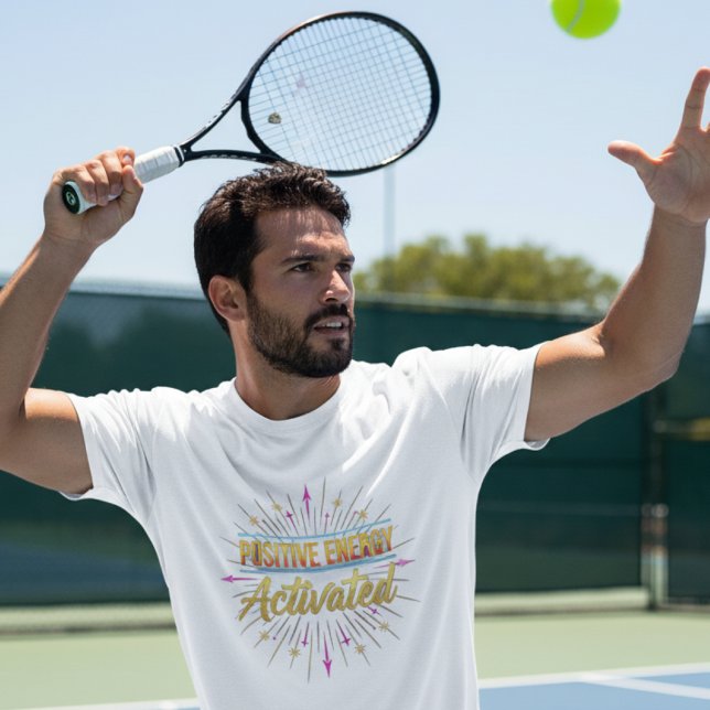 T-shirt för män med positivt energiactiverad grafi (Skapare uppladdad)