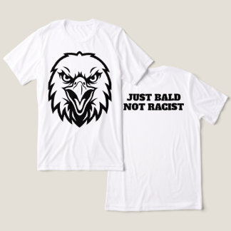 T-shirt för män med vit örn - bara flintskallig, i