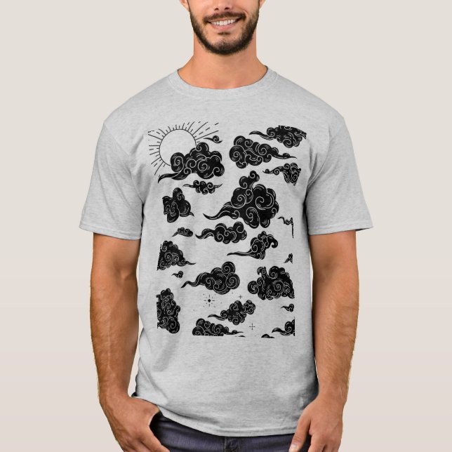 T-shirt för män molndesign (Framsida)