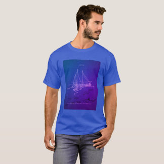 T-Shirt för män Vintage Segling Äventyr Grafik
