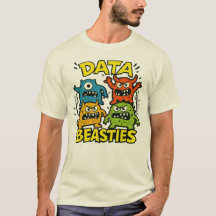 T-shirt för Manliga Growly Data Beasties (team)