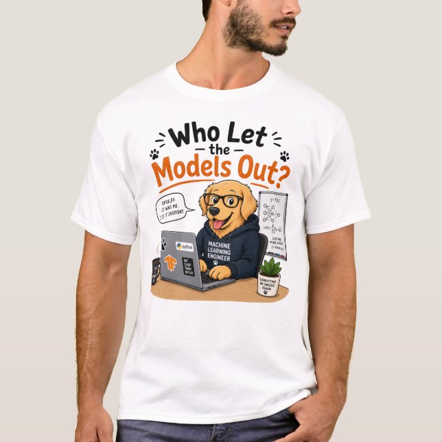 T-Shirt för maskininlärningsingenjör (Framsida)