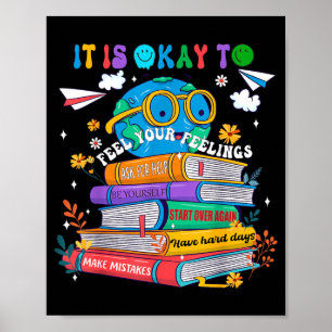 T-shirt för medvetenhet om barns psykiska hälsa ve poster