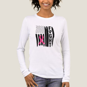 T-shirt för medvetenhet om bröstcancer – Rosa band