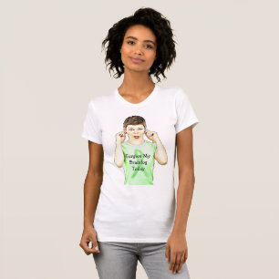 T-shirt för medvetenhet om hjärndimma vid borrelia