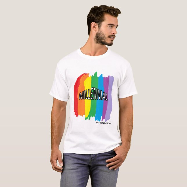 T-shirt för MILLENNIALS (Hel framsida)
