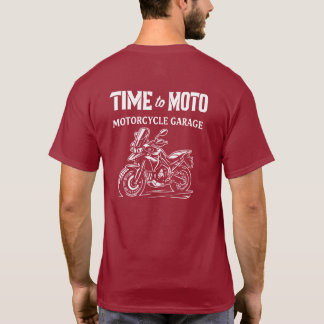 T-shirt för Moto Adventure Motorcycle Garage