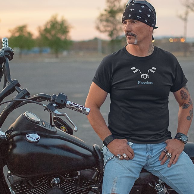T-shirt för motorcykel med frihet (Skapare uppladdad)