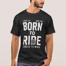 T-Shirt för Motorcykelfanatiker - Born To Ride Vin