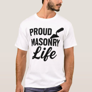 T-shirt för murare - Bold Proud Masonry Life