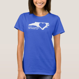 T-shirt för North Carolina hemma borta från staten