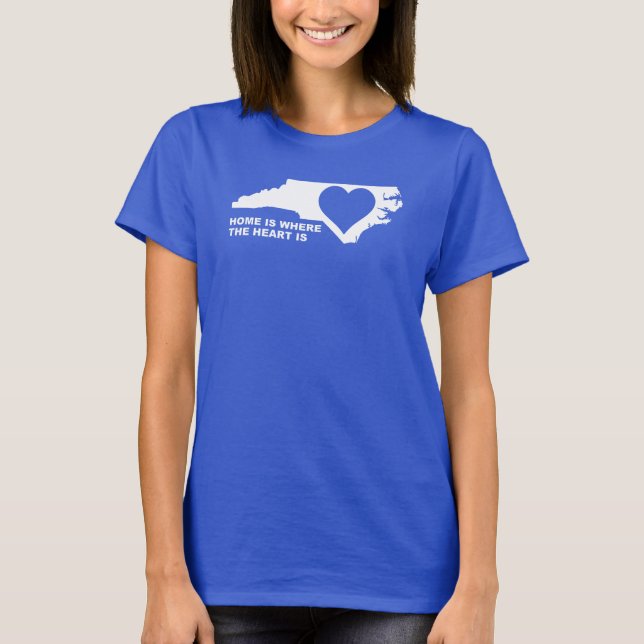 T-shirt för North Carolina hemma borta från staten (Framsida)