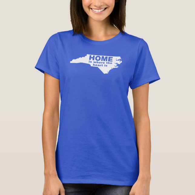 T-shirt för North Carolina hemma borta från staten (Framsida)