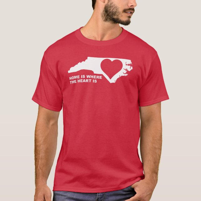 T-shirt för North Carolina hemma borta från staten (Framsida)