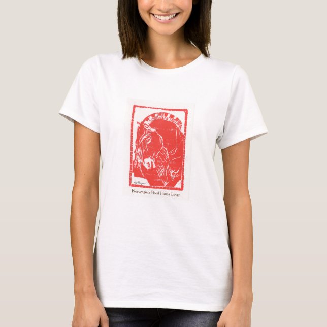 T Shirt for Norway Fjord Horse Lovers (Framsida)