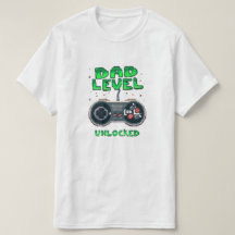 T-shirt för pappa som gillar spel - Nivå Upplåst F