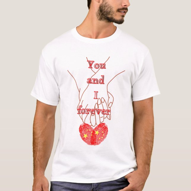 T-shirt för par "Du och jag för evigt" (Framsida)