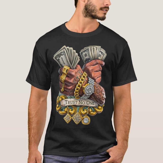 T-shirt för pengamentalitet  (Framsida)