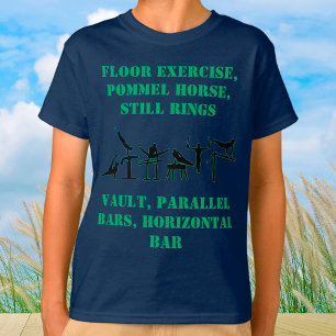 T-shirt för pojkar gymnastik med hans namn på baks