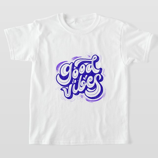 T-shirt för pojkar med bra vibbar (Laydown)