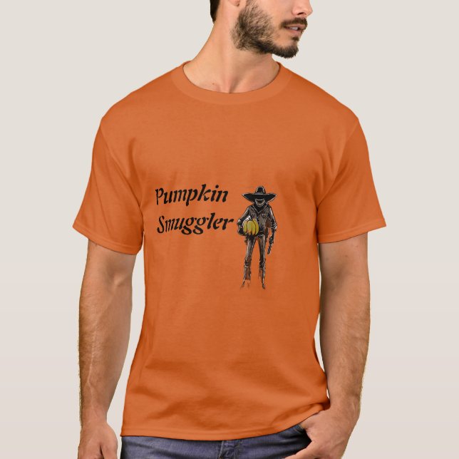T-Shirt For Pumpkin Smugglers. Halloween  (Framsida)