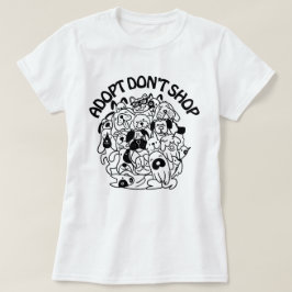 T-shirt för räddning av hundar vid adoption