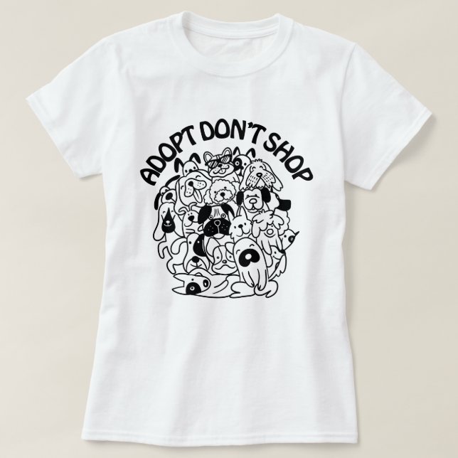 T-shirt för räddning av hundar vid adoption (Design framsida)