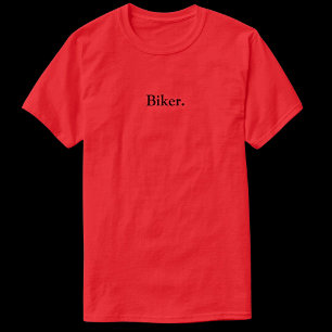T-shirt för röd biker - Motorcykel