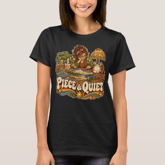 T-shirt för rolig pusselälskare med texten Piece &