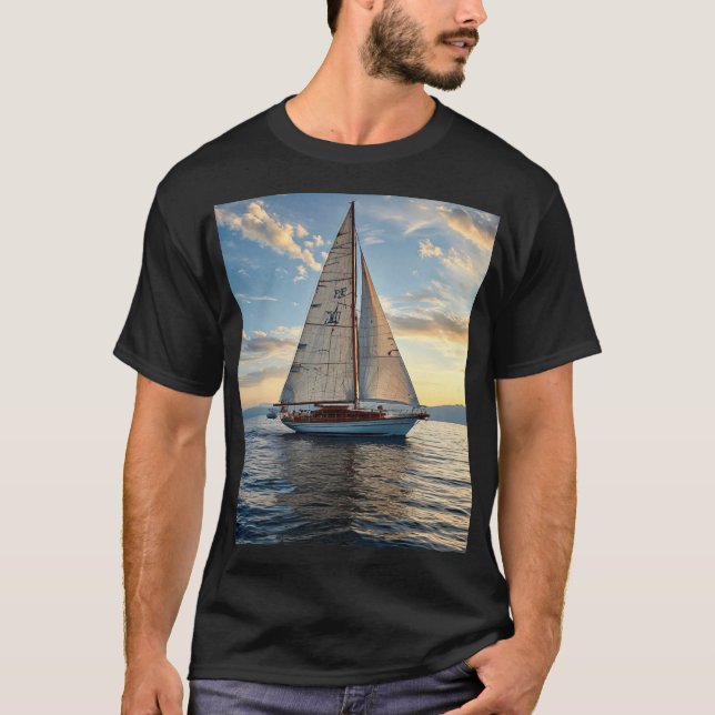T-shirt för segelbåt i coola (Framsida)