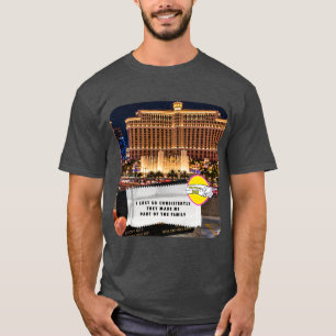 T-shirt för skämt om tuggummipappercasino