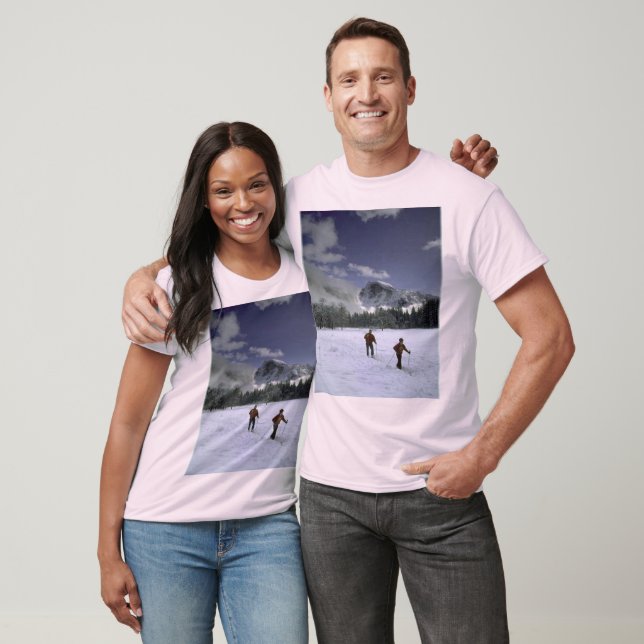 t-shirt för skidskjorta, roligt (Unisex)