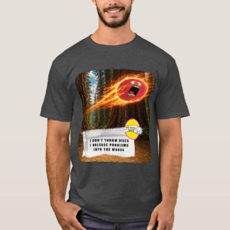T-shirt för skoj med tuggummipapper och discgolf