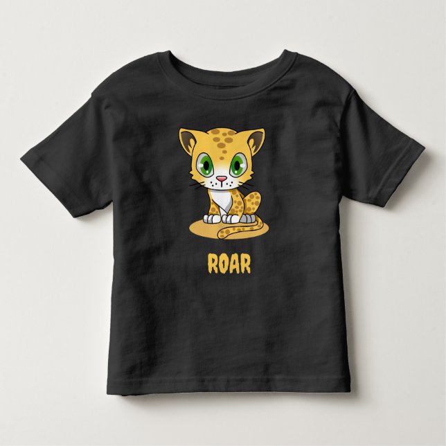 T-shirt för småbarn med leopardmönster (Framsida)
