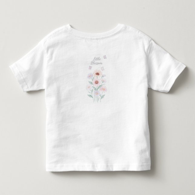 T-shirt för småbarn med vildblomsbarn litet blomst (Baksida)