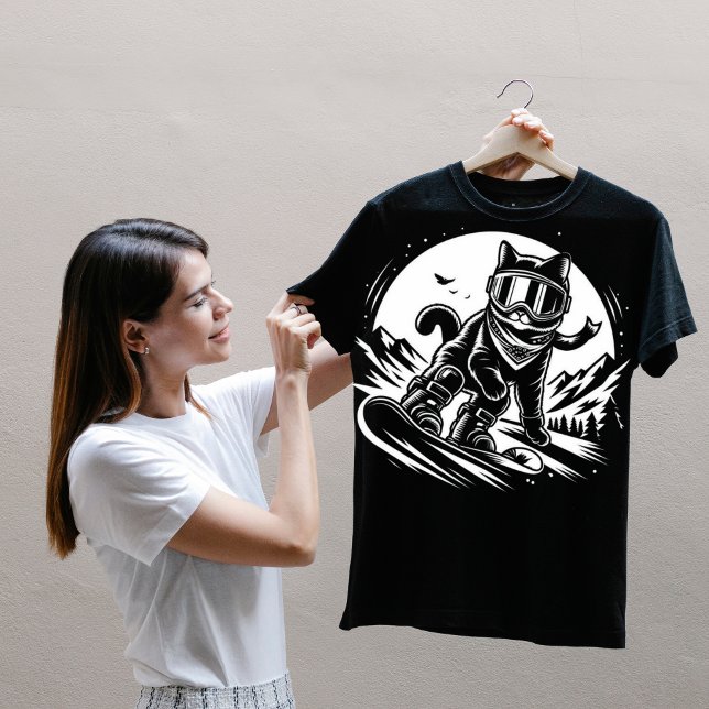 t-shirt för snowboardkatt (Skapare uppladdad)